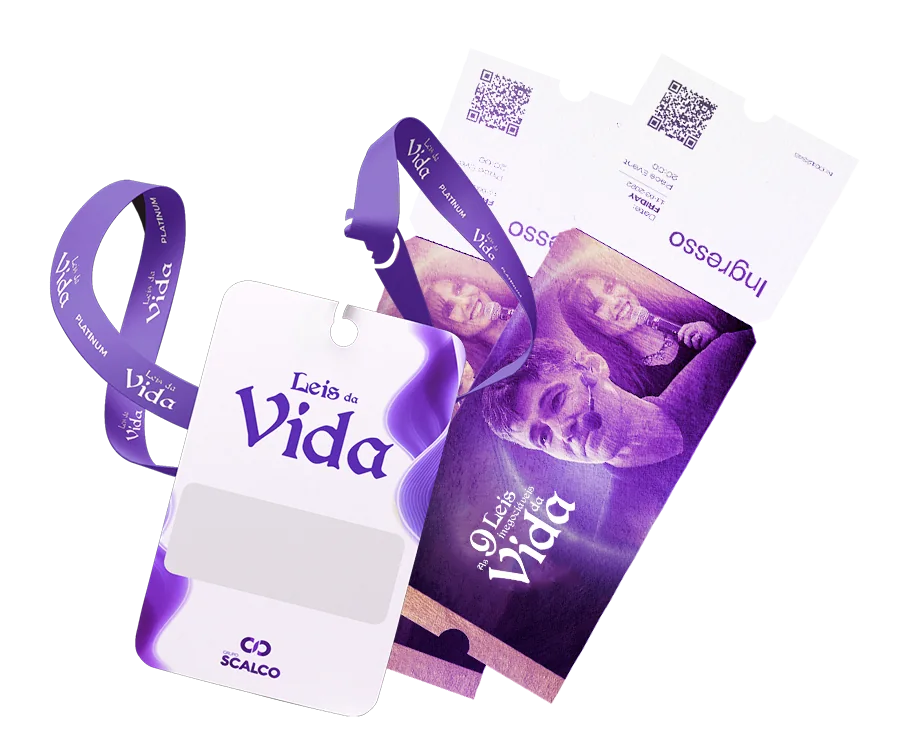 Ingresso e Crach&aacute; Leis da Vida